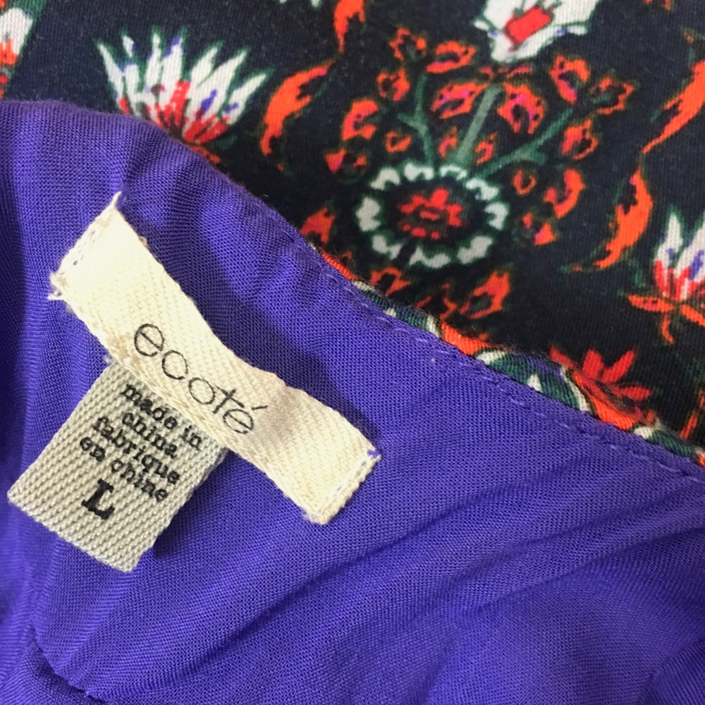 Ecote Urban Outfitters Purple Strappy Sun Dress sz LARGE - Picture 4 of 10